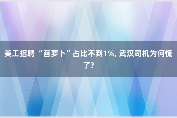 美工招聘 “苕萝卜”占比不到1%, 武汉司机为何慌了?